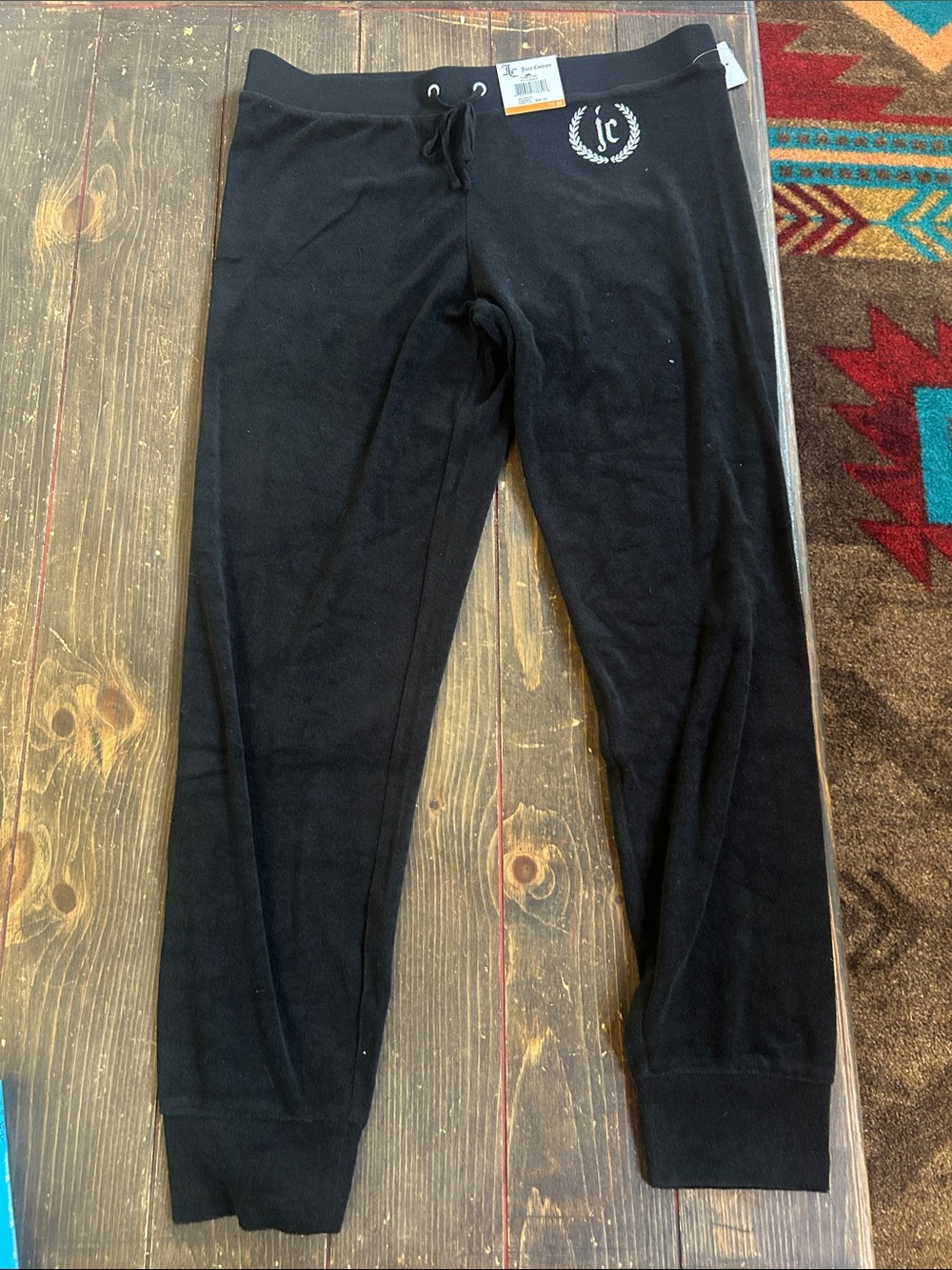Juicy Couture Black Drawstring Jogger Sweatpants